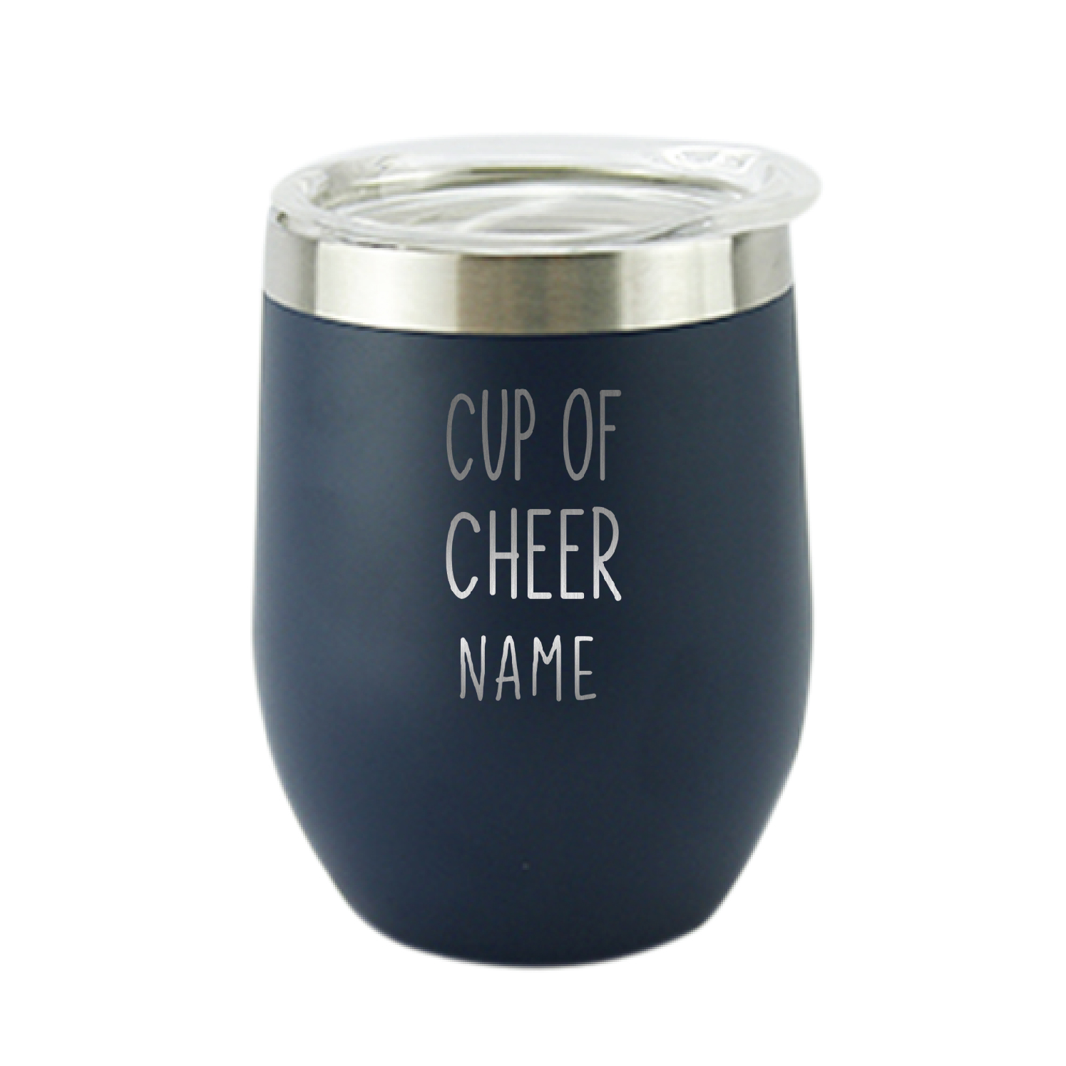 Cup of Cheers Blue Wine Personalised Vacuum Insulated Stainless Steel Tumbler with Lid